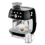 SMEG ESPRESSO MACHINE 50'STYLE WITH INTEGRATED GRINDER BLACK EGF03BLEU