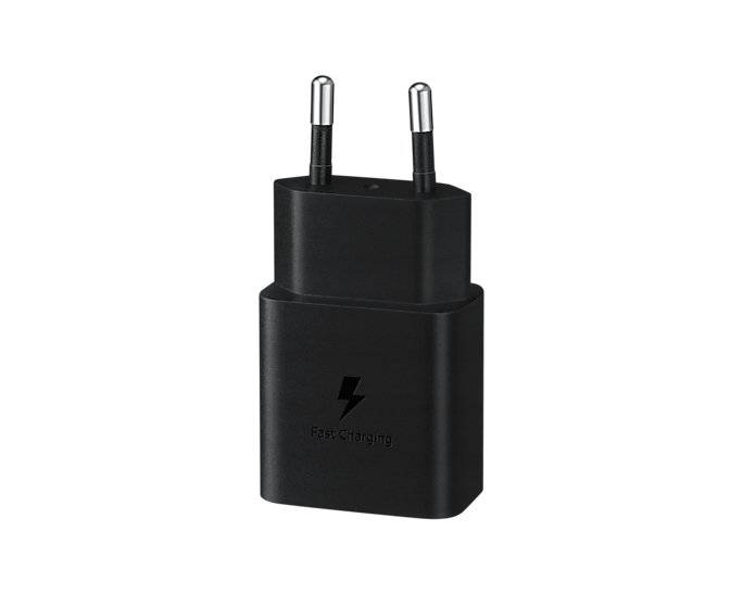 SAMSUNG POWER COMPACT ADAPTER USB C 15W WITHOUT CABLE EP-T1510NBE BLACK