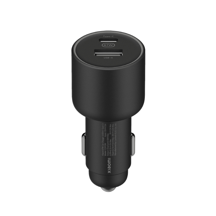 XIAOMI CHARGER 67W CAR USB-A + TYPE C BLACK BHR6814GL