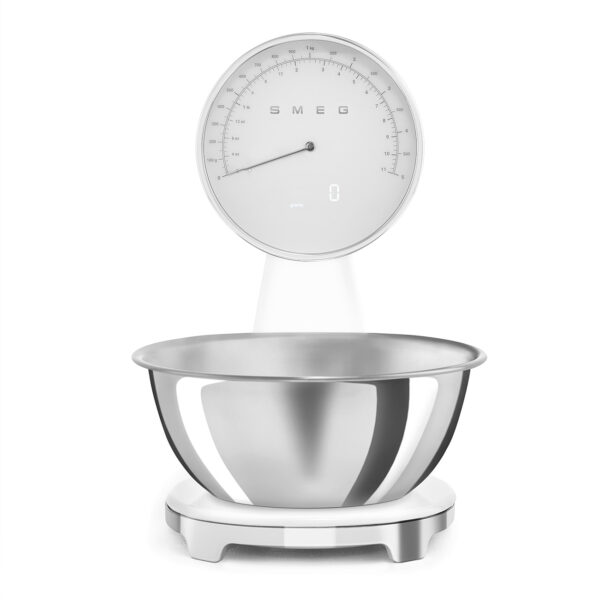 SMEG ANALOG AND DIGITAL KITCHEN SCALE WHITE KSF01WHWW