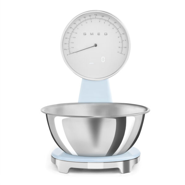 SMEG ANALOG AND DIGITAL KITCHEN SCALE PASTEL BLUE KSF01PBWW