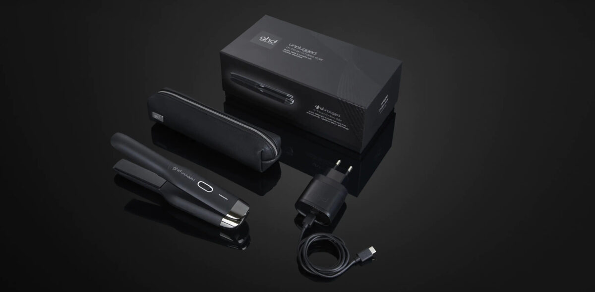 GHD UNPLUGGED CORDLESS STYLER HAIR STRAIGHTENER BLACK