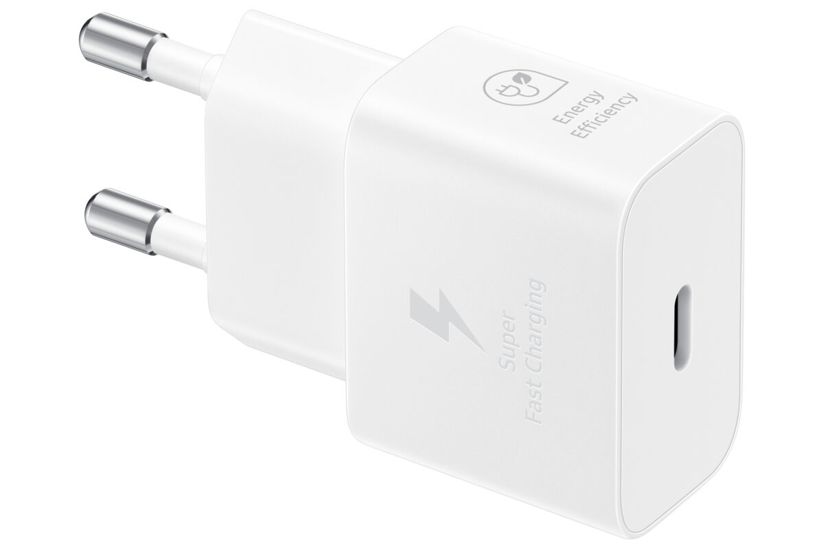 SAMSUNG QUICK CHARGER USB C 25W WITH DATA CABLE WHITE T2510XWE