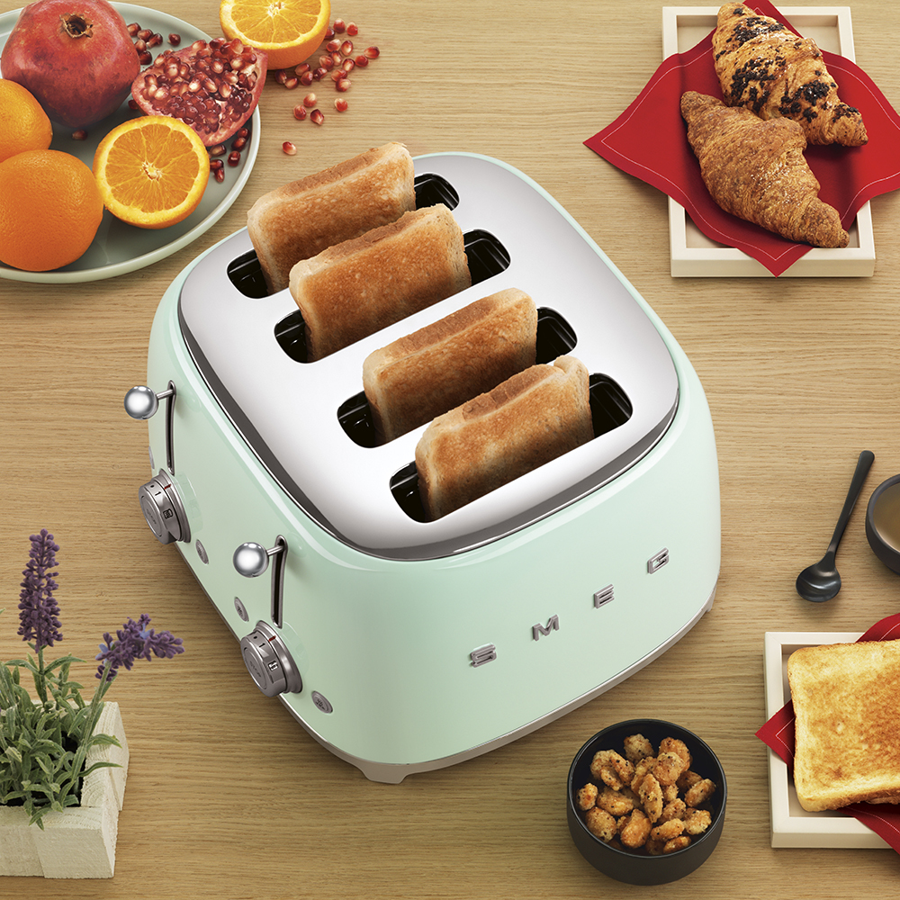 SMEG TOASTER 4X4 50´STYLE PASTEL GREEN TSF03PGEU