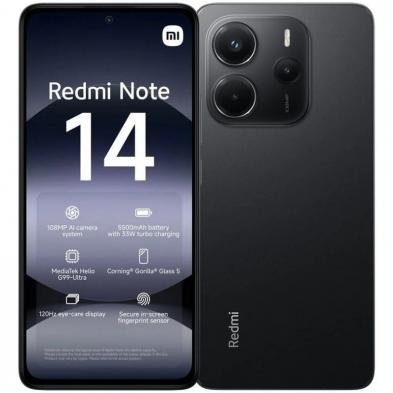XIAOMI REDMI NOTE 14 6+128GB DS 4G MIDNIGHT BLACK OEM