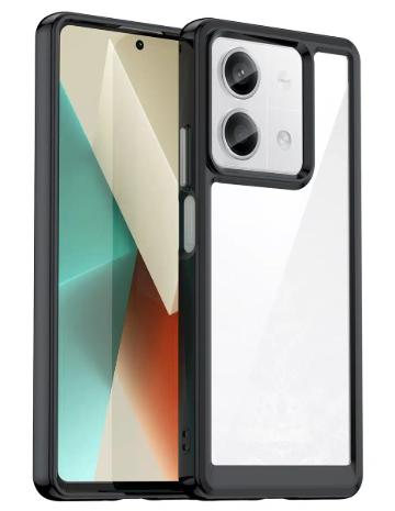 OUTER SPACE CASE WITH GEL FRAME - XIAOMI REDMI NOTE 13 PRO - BLACK
