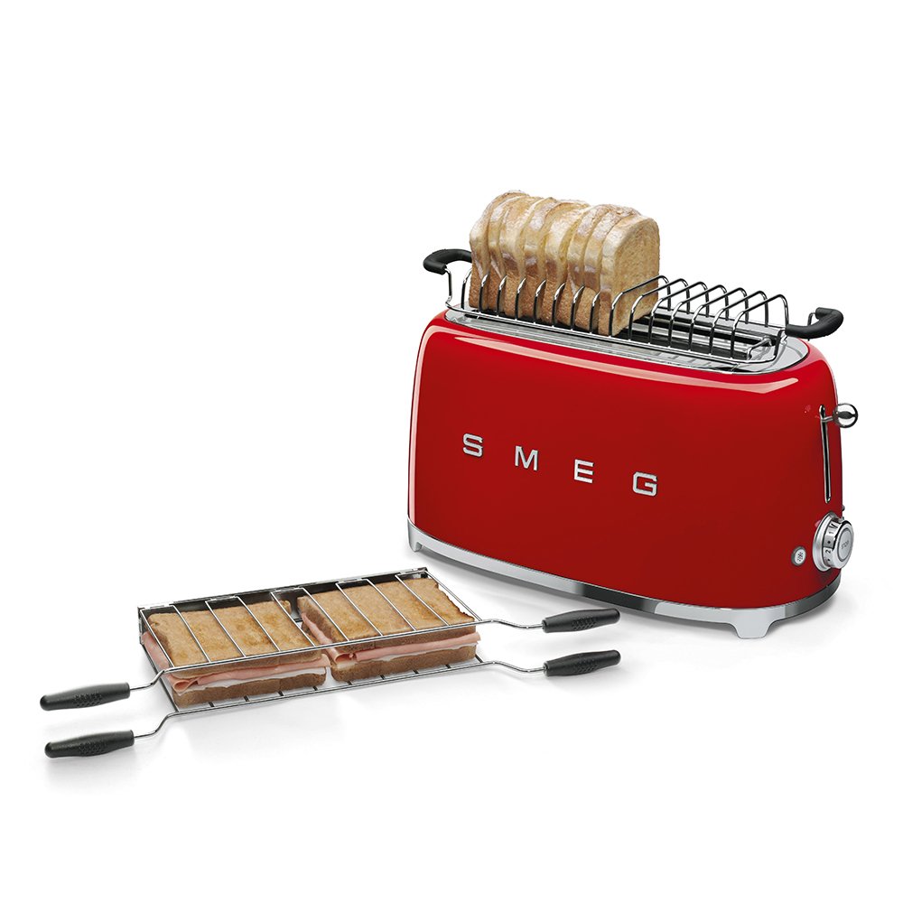 SMEG TOASTER 2X4 50´S STYLE RED TSF02RDEU