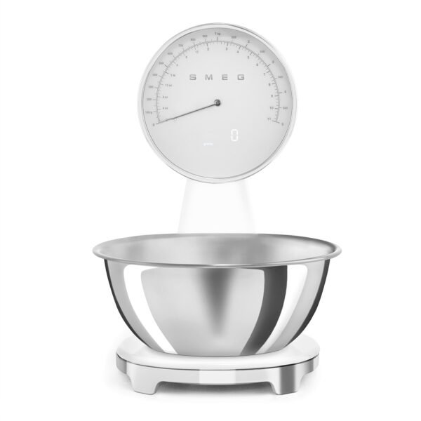 SMEG ANALOG AND DIGITAL KITCHEN SCALE WHITE KSF01WHWW