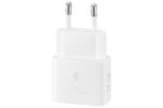 SAMSUNG QUICK CHARGER USB C 25W WITH DATA CABLE WHITE T2510XWE
