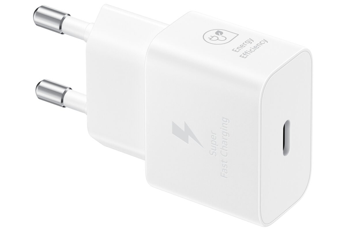 SAMSUNG QUICK CHARGER USB C 25W WITH DATA CABLE WHITE T2510XWE